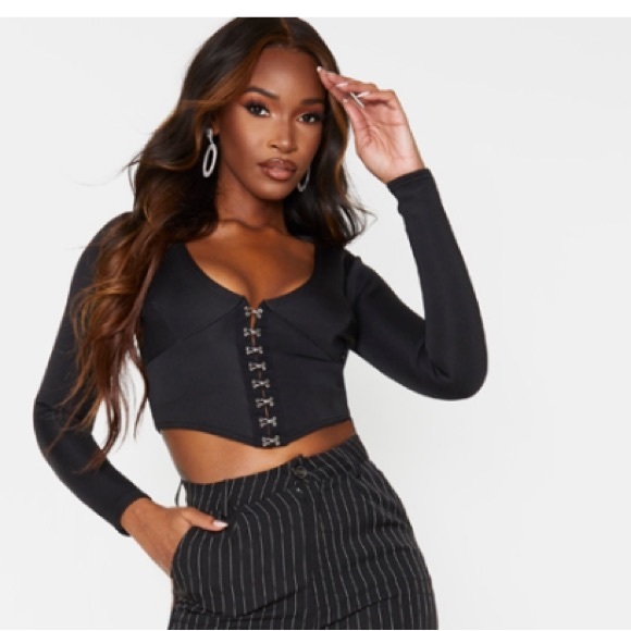 PrettyLittleThing Tops - Pretty Little Thing Scuba Corset Top Size 12